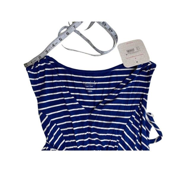 Isabel Maternity Maxi Dress Women's Blue White Stripe Small Sleeveless Stretch - Picture 5 of 6